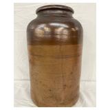 Stoneware Jar with Brown Glaze, 18×11 Inches