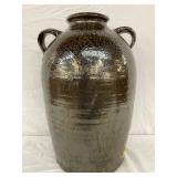 Salt-Glazed Stoneware Two-Handled Jar, Measures 18×11 Inches