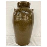 5-Gallon Stoneware Jar with Brown Glaze and Handles