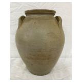 Stoneware Jar with Dual Side Handles, Measures 10×9 Inches