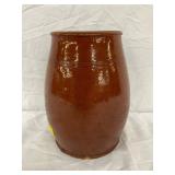 Brown Glazed Stoneware Crock, Measures 9×6 Inches, Possibly Virginia