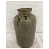 Gray Glazed Stoneware Jar, Measures 7×5 Inches