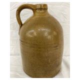 Stoneware Jug with Handle, Marked E.L. Farrar, Burlington, VT, 11×7 Inches