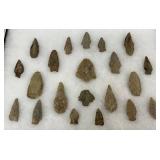 Collection of Northern North Carolina Arrowheads 