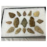Collection of Northern North Carolina Arrowheads 