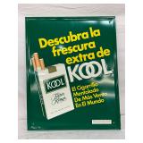 Emb. Kool Cigarettes Sign, 17 x 21 Inches