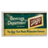 Masonite Schlitz Beverage Department Sign, 46in x 24in