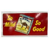 Camel Cigarettes “So Mild, So Good” Sign,  20in x 10in