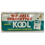Kool Cigarettes Sign ‘Smoke Kool’, 30in x 12in