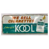 Kool Cigarettes ‘Come up to Kool’ Sign, 30×12 Inches