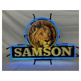 Samson Neon Sign w/ Lion Graphic, 26×17 Inches