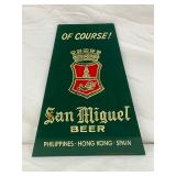 San Miguel Beer Glass Sign, 8in x 10in