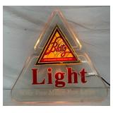 Blatz Beer Light-Up Acrylic Triangular Sign, 14in x 14in