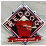Emb. Red Dog Beer Sign, 23×23