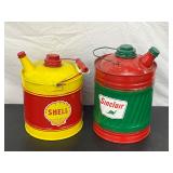 Shell Oil Can and Sinclair Oil Can