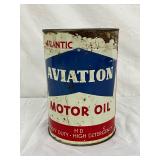 Atlantic Aviation Motor Oil 2-Gallon Metal Can
