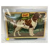 Goebel Beer Advertising Sign Featuring English Springer Spaniel, 18x13 