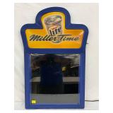 Miller Lite ‘Miller Time’ Illuminated Plastic Advertising Display, 22in x 38in