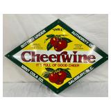 1992 Cheerwine 75th Anniversary Porcelain Sign, 29in x 21in