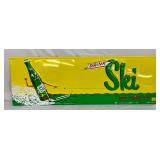 Embossed Metal Advertising Sign for ‘Ski’ Soda, 42in x 14in