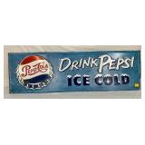 Pepsi-Cola Advertising Sign, 42in x 14in