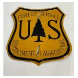 Metal U.S. Forest Service Department of Agriculture Sign, 5×5 Inches