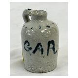 Small Gray Stoneware Jug with Handle, 3in