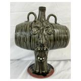 Stoneware Face Jug with Dual Handles, 12in x 15in