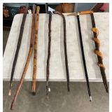 Wooden and Metal Walking Sticks and Canes