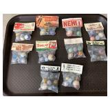 Vintage Advertising Marbles in Original Packaging