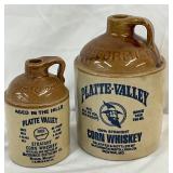 Two McCormick Platte Valley Whiskey Jugs