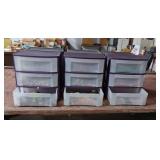 Three Drawer Clear Storage Containers (Filled)