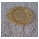 Amber Depression Glass Platter