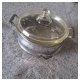 Pyrex Casserole Bowl w/Metal Holder