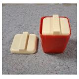 Red Plastic Cannister Set
