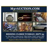 M37Auction All Locations Online Auction – Bidding Closes Tue Sept 29 – Register & Bid at M37Auction.com