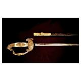 1800s Royal Bavarian Court Sword with Scabbard – Johann Stroblberger, Munich