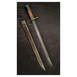 WWII Japanese Type 30 Arisaka 16" Bayonet with Scabbard – Uncut, Clear Markings