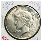 1928-S Peace Silver Dollar – AU