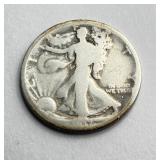 1917-S Obverse Mint Mark Walking Liberty Silver Half Dollar