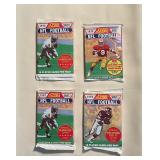 4 Unopened 1990 NFL Football Card Packs