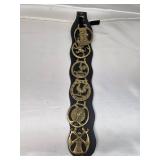 Vintage English Horse Brass Martingale Strap (Lot 1 of 3)