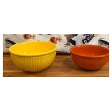 Red Wing Yellow & Orange Pottery Mixing Bowls