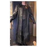 Lariat Leathers Full-Length Leather Trench Coat – Medium, USA