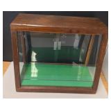 Antique Oak Countertop Display Cabinet
