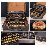 Early Corona No. 3 Folding Typewriter with Original Case – Potterville