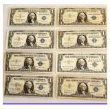 8 Silver Certificates – 1935 & 1957 Series