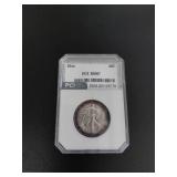 1944 Walking Liberty Half Dollar, Graded MS67