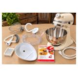 KitchenAid Artisan 5 Qt Ivory 10-Speed Stand Mixer with Bowl, Accessories & Book – Potterville