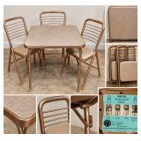 4 Pc 1950s Cosco Fashionfold Folding Dinette Set - Table & 3 Chairs - Made in USA – Potterville